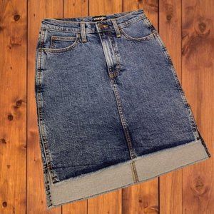 Wrangler High Waisted Stone Washed Denim Skirt